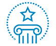 Icon of a column with a star, representing Excellent Client Reviews.